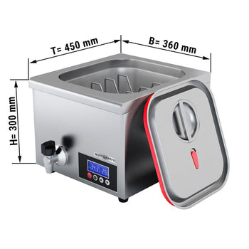 Urządzenie do gotowania sous - vide/softcooker – 16 litrów – 500 W – z kranikiem spustowym i pokrywką