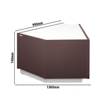 Lada kasowa narożna - 1180 mm - 45° na zewnątrz - Prime Gastro