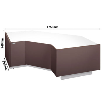 Lada kasowa narożna - 1750 mm - 90° wewnątrz - Prime Gastro