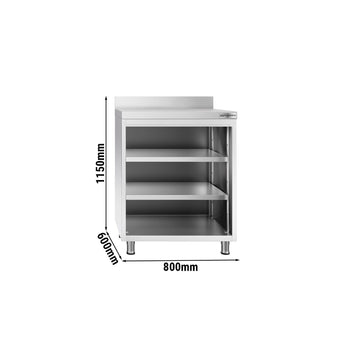 Stół roboczy barowy ze stali nierdzewnej z 4 półkami 800x600 - Prime Gastro