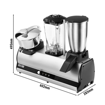 Barowe urządzenie wielofunkcyjne – blender, kruszarka do lodu i wyciskarka do cytrusów – 2 x 150 + 750 W