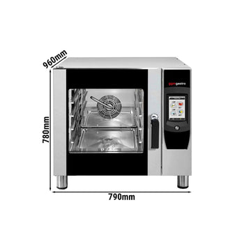 Piec konwekcyjno-parowy - Touch - 5x GN 1/1 - włącznie z systemem mycia & czujnikiem temperatury - Prime Gastro