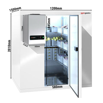 Komora chłodnicza - 1200x1500mm - 2,6m³ - włącznie z agregatem chłodniczym - Prime Gastro