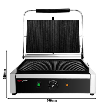 Grill kontaktowy - 2,6 kW - powierzchnia grillowania: 400 x 255 mm - Prime Gastro