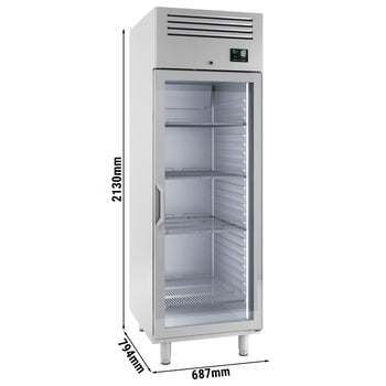 Chłodziarka PREMIUM PLUS - GN 2/1 - 560 litrów - z 1 szklanymi drzwiami - Prime Gastro