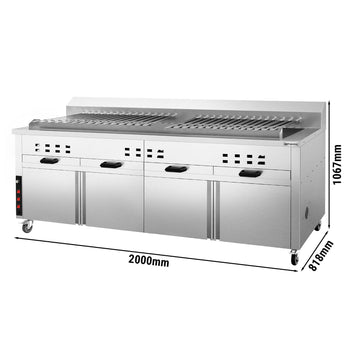 Grill na węgiel drzewny – do Adana i Shish Kebab – na 30 automatycznie obracających się szpikulców