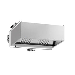 Osłona skrzynkowa z silnikiem – 1400 mm – z regulatorem, filtrem i lampą