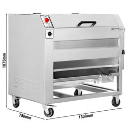 Elektryczna obieraczka do warzyw – wydajność 600 kg/h – moc 750 W – napięcie 230 V – prędkość obrotowa 1400 obr./min