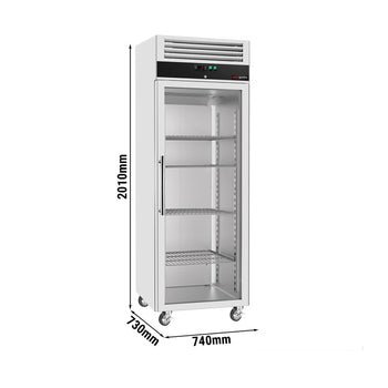 Chłodziarka ze stali nierdzewnej ECO - 600 litrów - z 1 szklanymi drzwiami - Prime Gastro