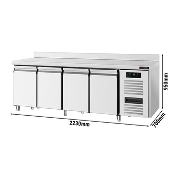 Stół chłodniczy ECO - 2230x700 mm - z 4 drzwiami