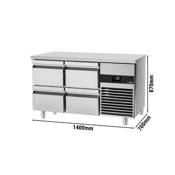 Stół Chłodniczy PREMIUM - 1400x700 mm - z 4 szufladami - Prime Gastro