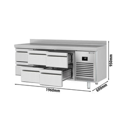 Stół chłodniczy PREMIUM PLUS - 1960x600mm - 385L - z 6 szufladami