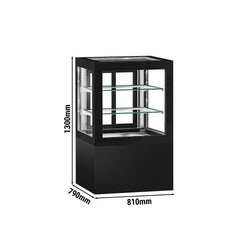 Witryny ekspozycyjne na ciasta - 810 mm - z oświetleniem LED & 2 półkami