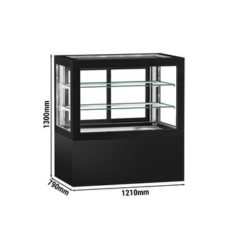 Witryny ekspozycyjne na ciasta - 1210 mm - z oświetleniem LED & 2 półkami - Prime Gastro