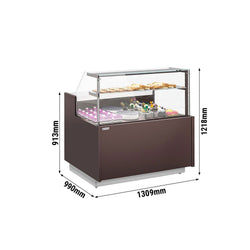 Witryna chłodnicza cukiernicza RIGA - 1370x990mm - 138L - 2 półki - z oświetleniem LED