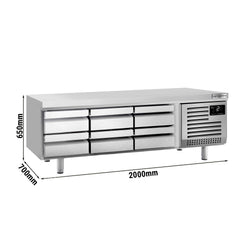 Podstawa chłodnicza PREMIUM PLUS - 2 ~ +8°C - 2000mm - 310l - 6 szuflad - 6x GN 1/1 - linia 700