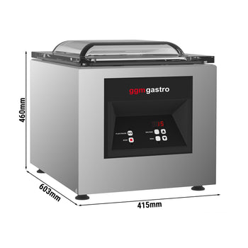 Pakowarka próżniowa komorowa - 10m³/h - 600W - Sterowanie cyfrowe - z funkcją gazowania (MAP) - Nablatowa