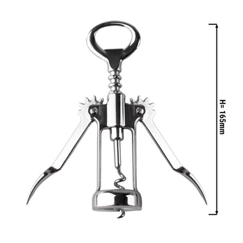 (12 sztuk) Korkociąg - Profesjonalny barowy - 15 cm - srebrny - Prime Gastro