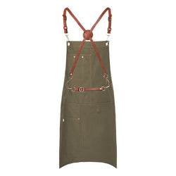 (6 szt.) KARLOWSKY | Fartuch na szelkach Urban X-Style – khaki