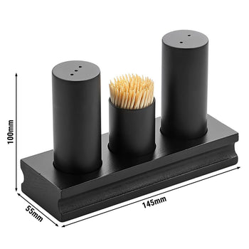 (12 szt.) Zestaw- 3 szt. - wykałaczka, sól & pieprz - Prime Gastro