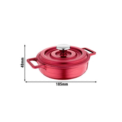 Mini aluminiowa patelnia z żeliwną pokrywą - Ø 140 mm - wysokość 48 mm