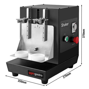 Elektryczny shaker do mleka i koktajli – podwójny – 40 W – 240 obr./min – czarny - Prime Gastro