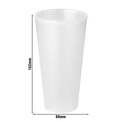 (24 sztuki) Kubki wielokrotnego użytku – 500 ml – przezroczyste