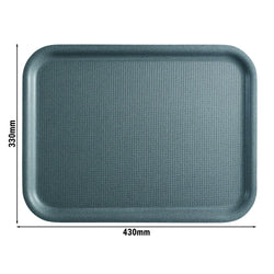 (24 sztuki) CAMBRO | MYKONOS – laminowana taca – 330 x 430 mm – kolor węgiel drzewny granitowy