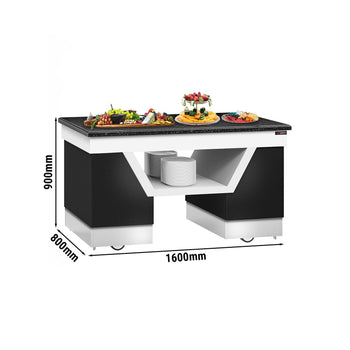 Element neutralny BELFAST - 1600 mm - blat roboczy z czarnego granitu - Prime Gastro