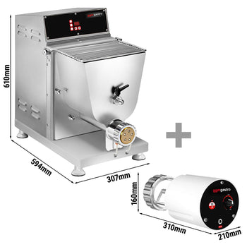 Elektryczna maszynka do makaronu - 13 kg/h - 750 W - z krajarką do makaronu - Prime Gastro
