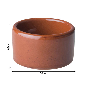 (12 szt.) CLASSICO - Garnek do masła Tapas - Ø 50 mm - brązowy - Prime Gastro