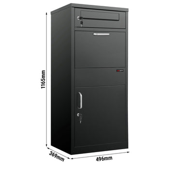 Skrzynka na paczki ze skrzynką na listy - dla paczek do rozmiaru M - Prime Gastro