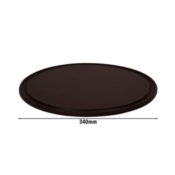(12 szt.) Talerz do pizzy - Polietylen - Ø 340mm - Brązowy