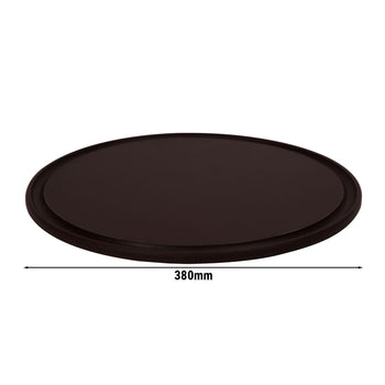 (12 szt.) Talerz do pizzy - Polietylen - Ø 380mm - Brązowy