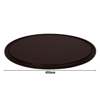 (12 szt.) Talerz do pizzy - Polietylen - Ø 400mm - Brązowy