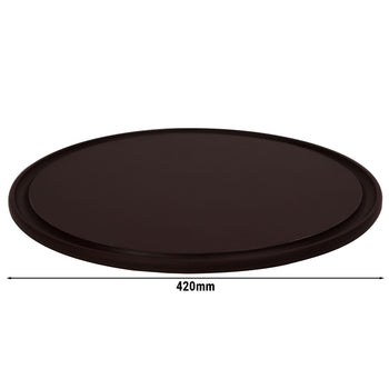 (12 szt.) Talerz do pizzy - Polietylen - Ø 420mm - Brązowy