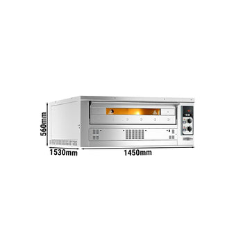 (2 sztuki) Gazowy piec do pizzy - 9+9x 35cm - Manualny - Prime Gastro