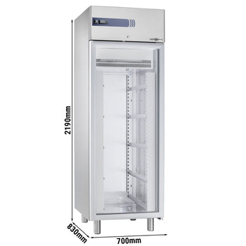 Chłodziarka do makaronu ze stali nierdzewnej PREMIUM PLUS - EN 600x400 - 585 litrów - z 1 szklanymi drzwiami - Prime Gastro