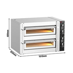 Elektryczny Piec do pizzy - 2 x 4 x Ø30cm - Manualne