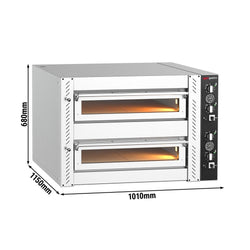 Elektryczny Piec do pizzy - 2 x 6 x Ø30cm - Manualne