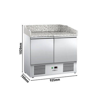 Stół chłodniczy do pizzy ECO - 935x700 mm - z 2 drzwiami - Prime Gastro