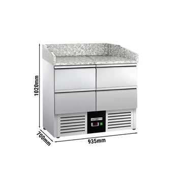 Stół chłodniczy do pizzy PREMIUM - 935x700mm - 4 szuflady - Prime Gastro