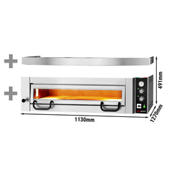 Elektryczny piec do pizzy Power – 4 x 34 cm – manualny – z pokrywą