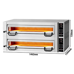 Elektryczny piec do pizzy Power – 9+9 x 34 cm – cyfrowy