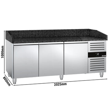 Stół chłodniczy do pizzy PREMIUM - 2000x800mm - z 3 drzwiami - Prime Gastro