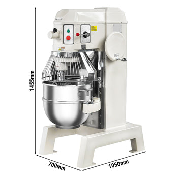 Mikser planetarny - 60 litrów - 3 kW - w zestawie 3 nasadki mieszające - Prime Gastro
