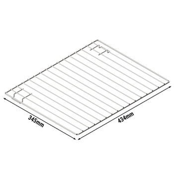 Ruszt do pieca z stali nierdzewnej, chromowanej - 435x339mm - 0.48kg - kompatybilny z EHTE565N & EHTE565DN
