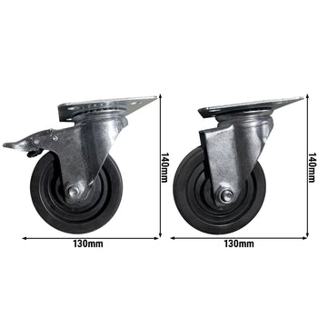 (4 szt.) Kołka - 2 z hamulcem / 2 bez hamulca - 102x102x102mm - w zestawie: prosty montaż - kompatybilny z BKJ, KSJ, POG, POJ, ZBG, TKSJ