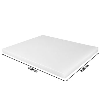 Schneidebrett mit Antirutschfüßen - 300x500mm - HACCP - Konform - Weiß