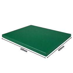 Deska do krojenia z antypoślizgowymi nóżkami – 600 x 400 mm – zgodna z normą HACCP – zielona